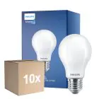 Multipack 10x Philips Master LED E27 Pear Filament Frosted 3.4W 470lm - 922-927 Dim To Warm | Best Colour Rendering - Dimmable - Replaces 40W